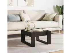 Mesa De Centro| Mesa de centro | Mesa de apoio luzes LED Infinity 50x53x30 cm Preto