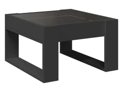 Mesa De Centro| Mesa de centro | Mesa de apoio luzes LED Infinity 50x53x30 cm Preto