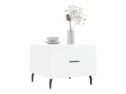 Mesa De Centro* Mesa de centro | Mesa de apoio 50x50x40 cm derivados de madeira Branco