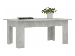 Mesa De Centro| Mesa de centro | Mesa de apoio 100x60x42 cm derivados madeira cimento Cinzento
