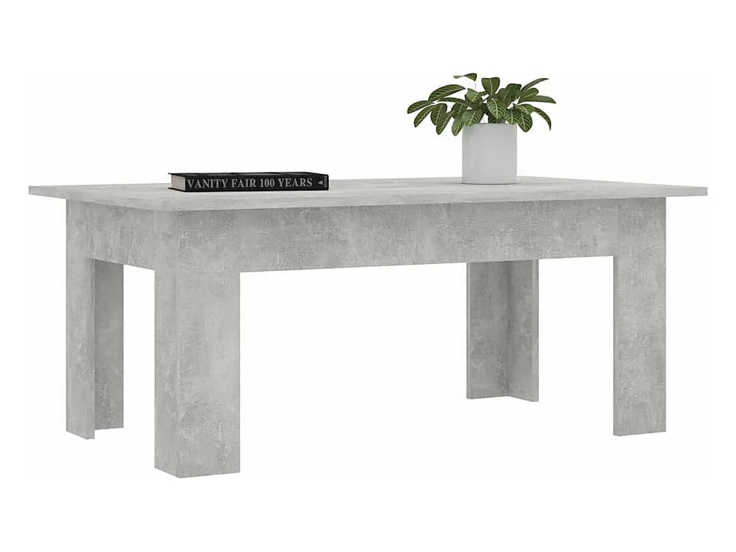 Mesa De Centro| Mesa de centro | Mesa de apoio 100x60x42 cm derivados madeira cimento Cinzento