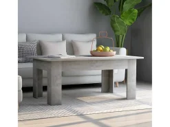 Mesa De Centro| Mesa de centro | Mesa de apoio 100x60x42 cm derivados madeira cimento Cinzento
