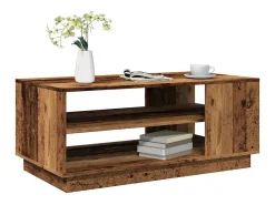 Mesa De Centro| Mesa de centro | Mesa de apoio | Mesa de café 102x55x43 cm derivados de madeira madeira velha Castanho