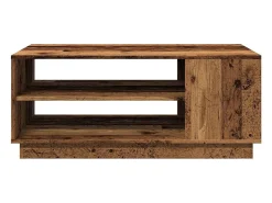 Mesa De Centro| Mesa de centro | Mesa de apoio | Mesa de café 102x55x43 cm derivados de madeira madeira velha Castanho