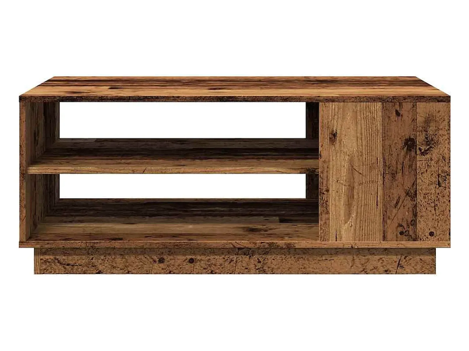 Mesa De Centro| Mesa de centro | Mesa de apoio | Mesa de café 102x55x43 cm derivados de madeira madeira velha Castanho