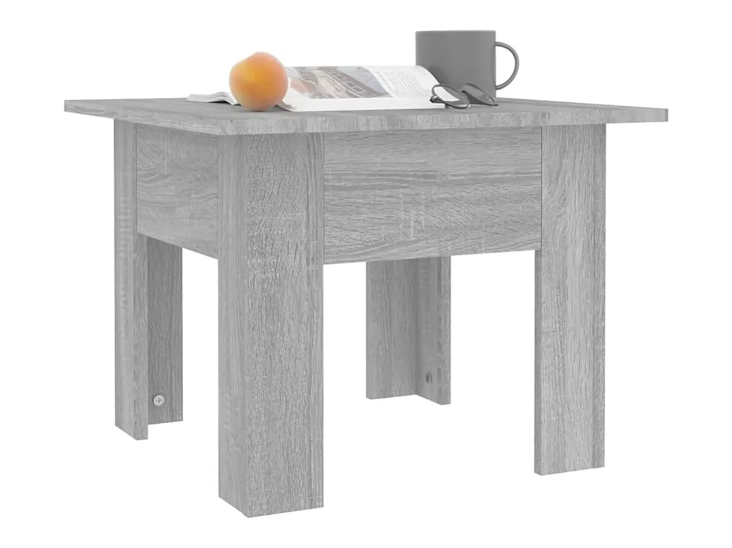 Mesa de centro | Mesa de apoio 55x55x42 cm aglomerado cor sonoma^ Mesa De Centro