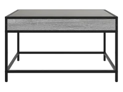 Mesa de centro | Mesa de apoio luzes LED Infinity 70x50x41 cm sonoma^ Mesa De Centro