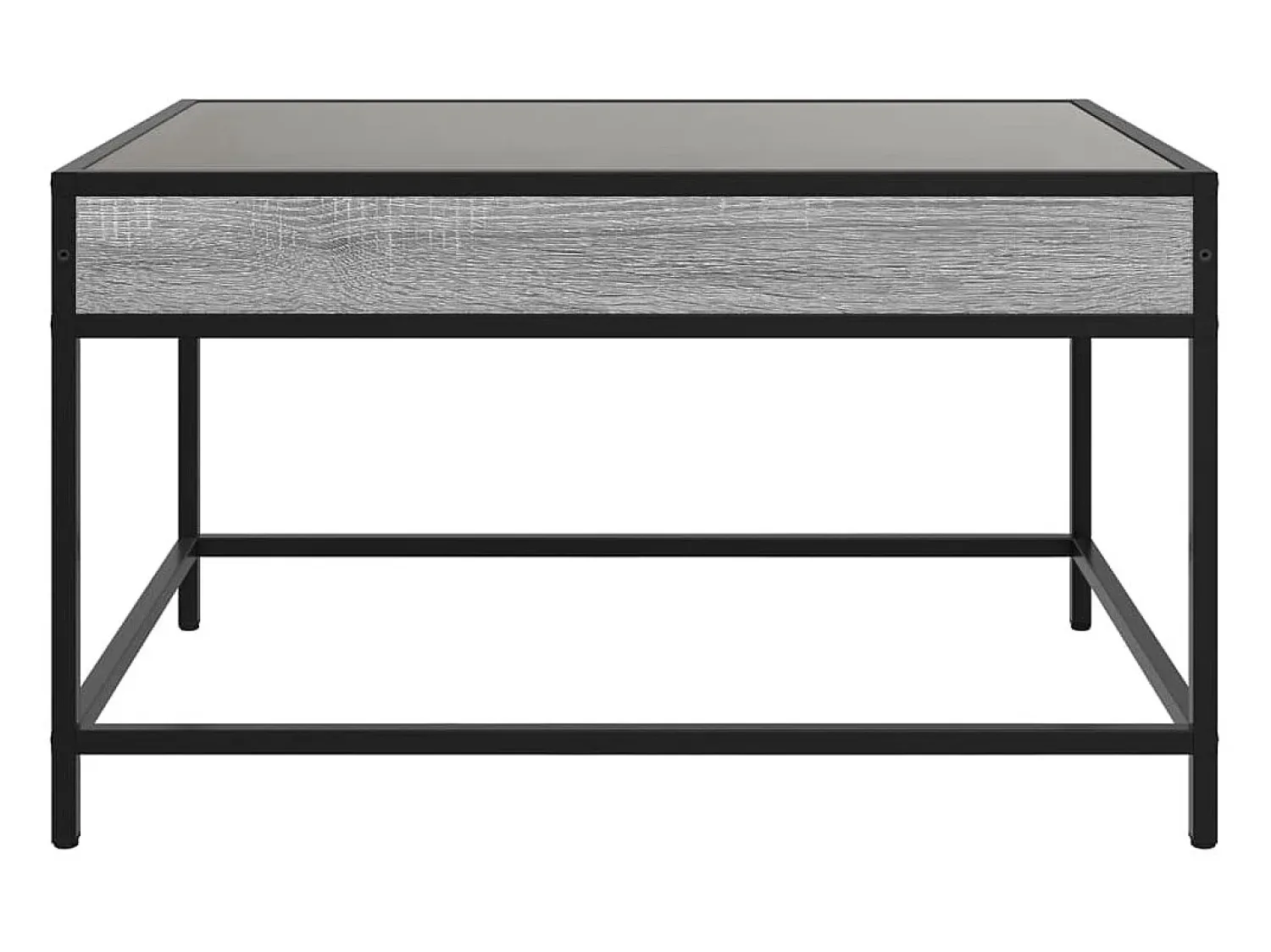 Mesa de centro | Mesa de apoio luzes LED Infinity 70x50x41 cm sonoma^ Mesa De Centro