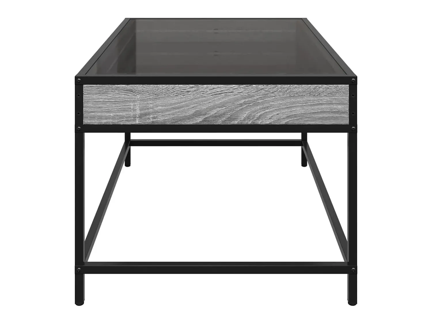 Mesa de centro | Mesa de apoio luzes LED Infinity 70x50x41 cm sonoma^ Mesa De Centro