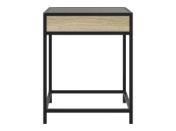 Mesa De Centro* Mesa de centro | Mesa de apoio luzes LED Infinity 40x40x51 cm carvalho sonoma Castanho