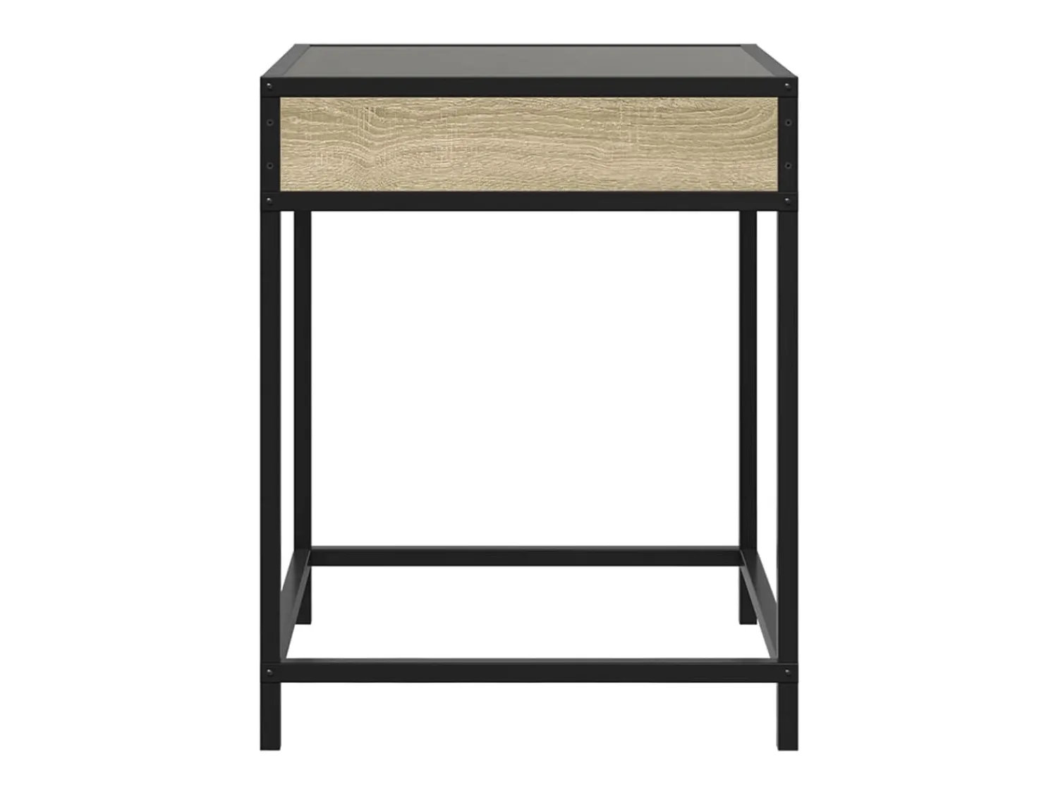 Mesa De Centro* Mesa de centro | Mesa de apoio luzes LED Infinity 40x40x51 cm carvalho sonoma Castanho