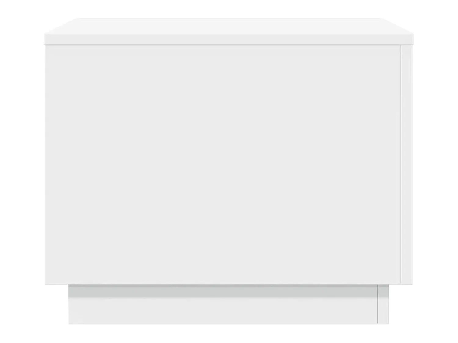 New Mesa de centro | Mesa de apoio com luzes LED 50x50x40 cm Branco