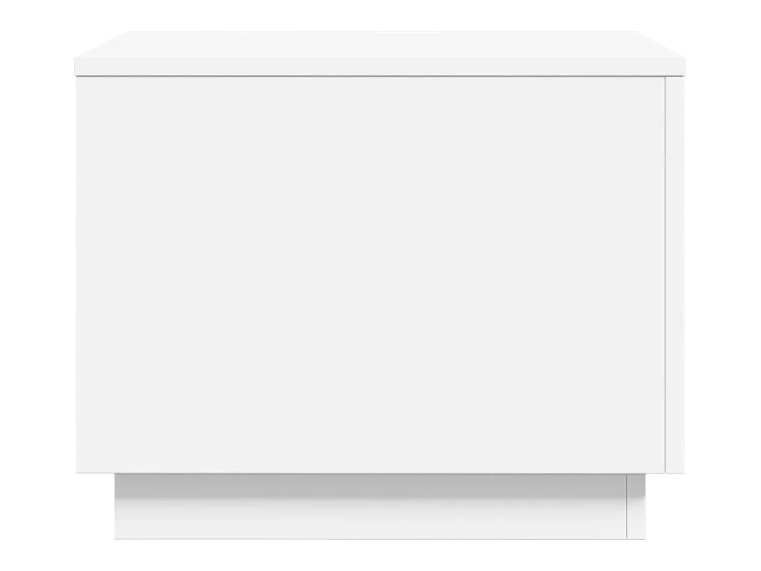 New Mesa de centro | Mesa de apoio com luzes LED 50x50x40 cm Branco