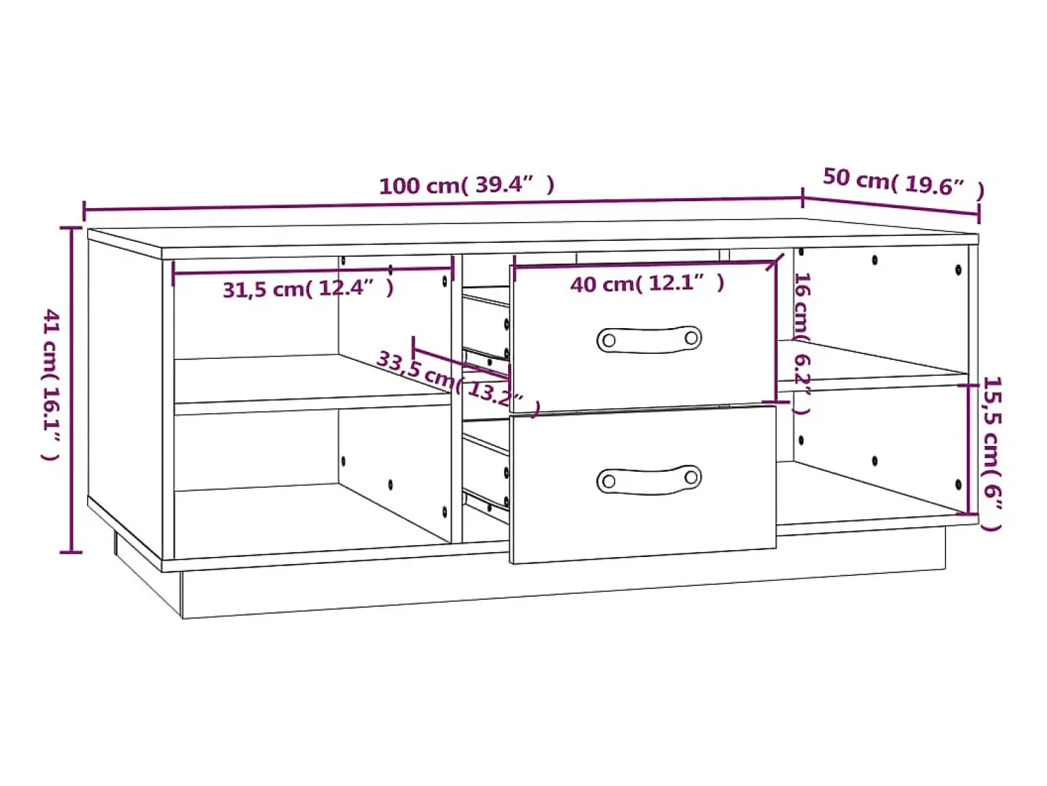 Best Mesa de centro | Mesa de apoio 100x50x41 cm pinho maciço cinza Cinzento