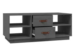 Best Mesa de centro | Mesa de apoio 100x50x41 cm pinho maciço cinza Cinzento