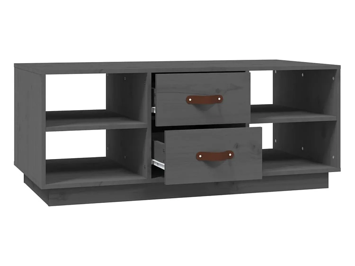 Best Mesa de centro | Mesa de apoio 100x50x41 cm pinho maciço cinza Cinzento
