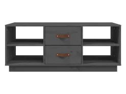 Best Mesa de centro | Mesa de apoio 100x50x41 cm pinho maciço cinza Cinzento