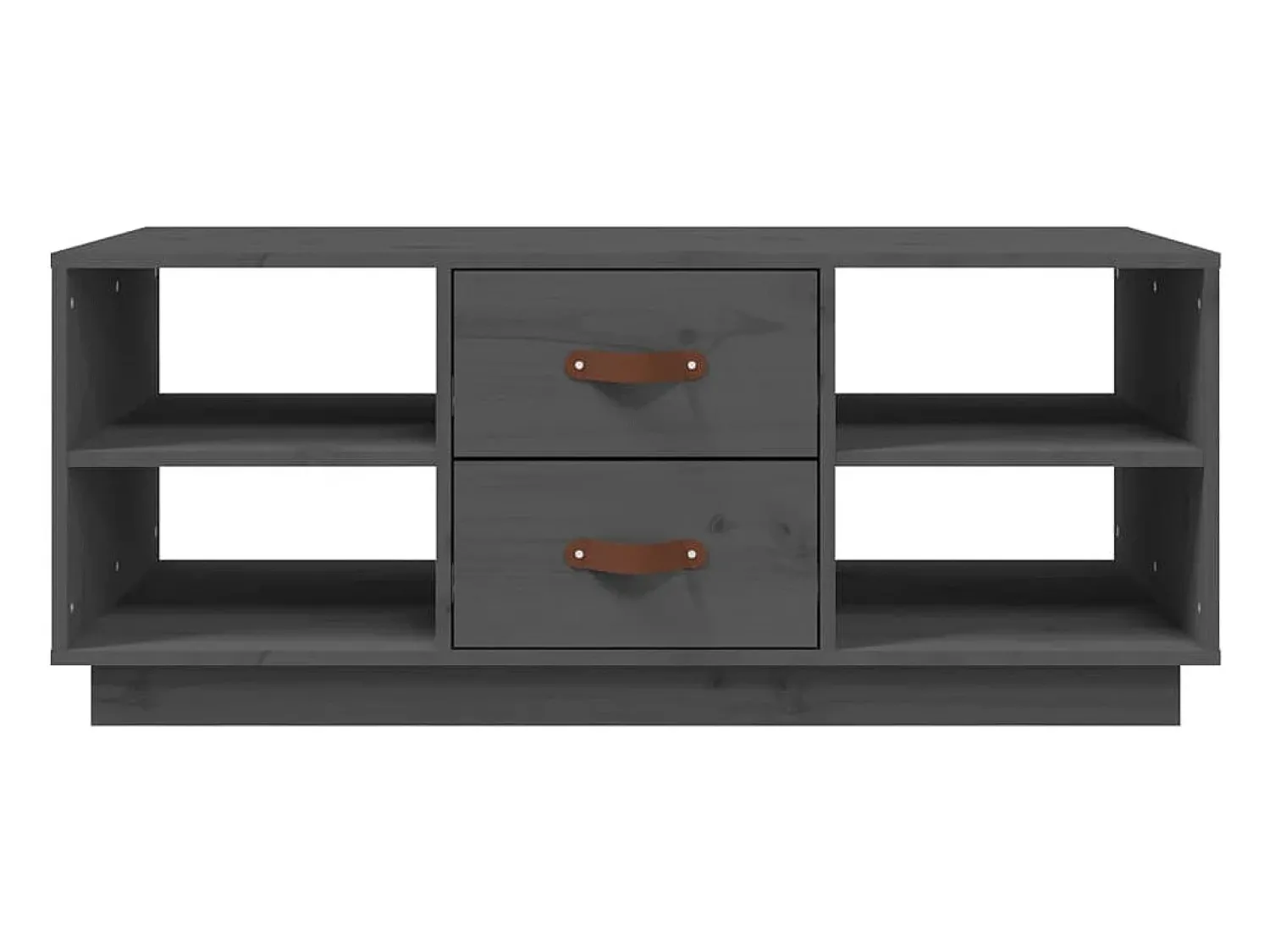 Best Mesa de centro | Mesa de apoio 100x50x41 cm pinho maciço cinza Cinzento