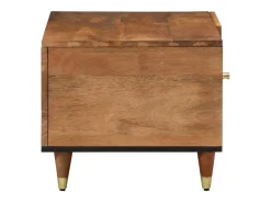 Mesa De Centro* Mesa de centro | Mesa de apoio | Mesa de café 80x50x40 cm madeira de mangueira maciça Castanho
