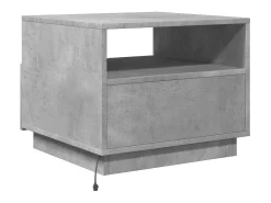 Sale Mesa de centro | Mesa de apoio com luzes LED 50x49x40 cm cimento Cinzento