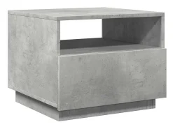 Sale Mesa de centro | Mesa de apoio com luzes LED 50x49x40 cm cimento Cinzento