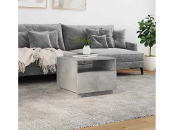 Sale Mesa de centro | Mesa de apoio com luzes LED 50x49x40 cm cimento Cinzento