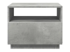 Sale Mesa de centro | Mesa de apoio com luzes LED 50x49x40 cm cimento Cinzento