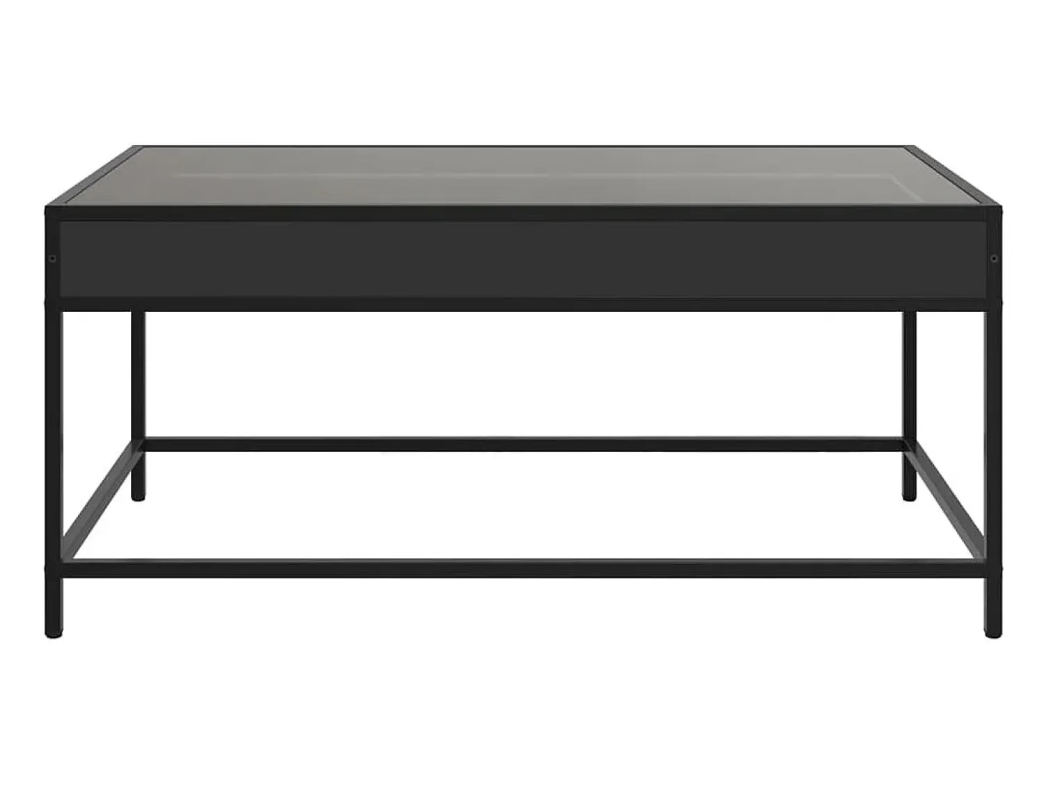 Best Mesa de centro | Mesa de apoio luzes LED Infinity 90x50x41 cm Preto