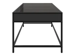 Best Mesa de centro | Mesa de apoio luzes LED Infinity 90x50x41 cm Preto