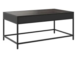 Best Mesa de centro | Mesa de apoio luzes LED Infinity 90x50x41 cm Preto
