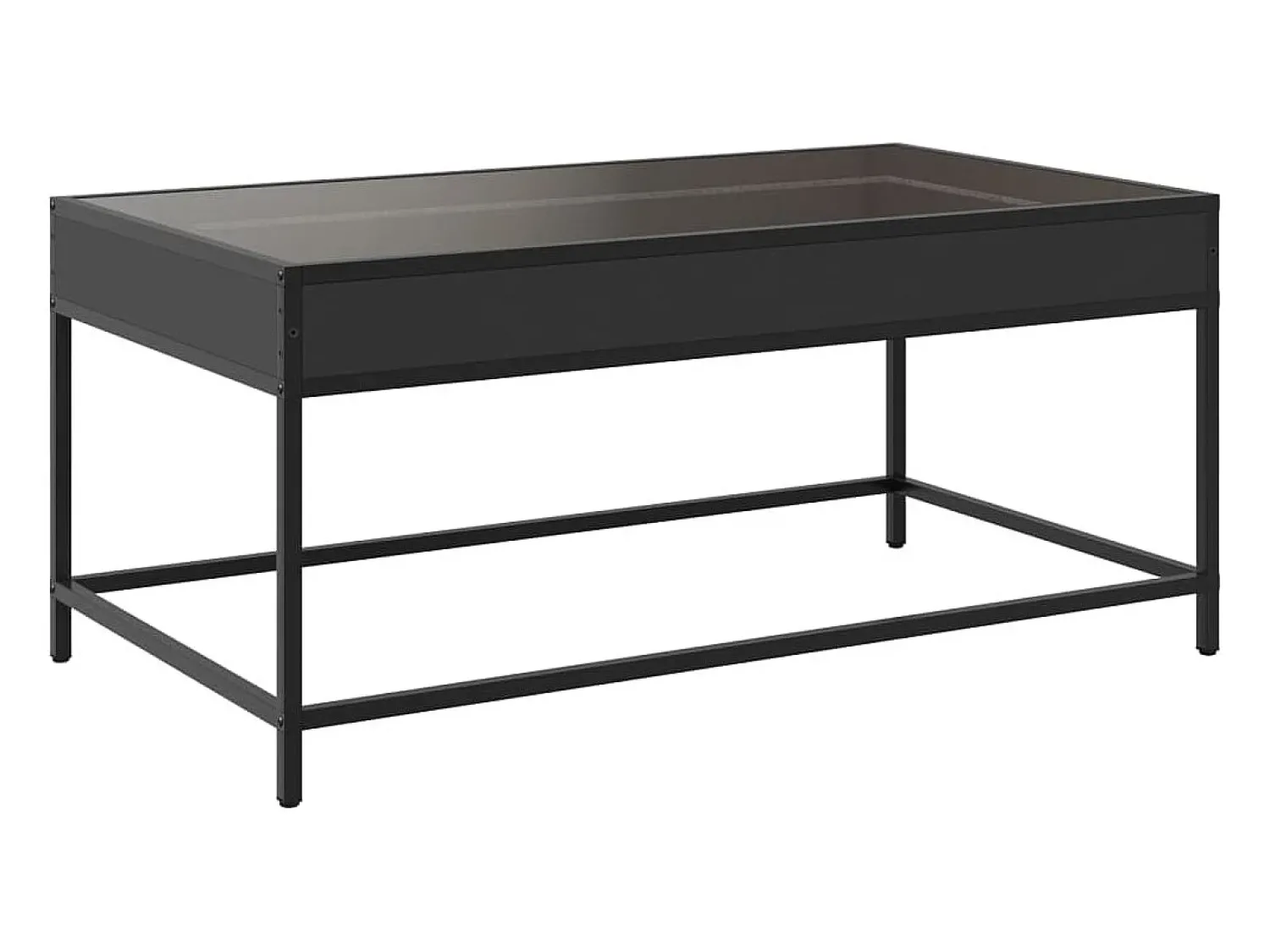 Best Mesa de centro | Mesa de apoio luzes LED Infinity 90x50x41 cm Preto
