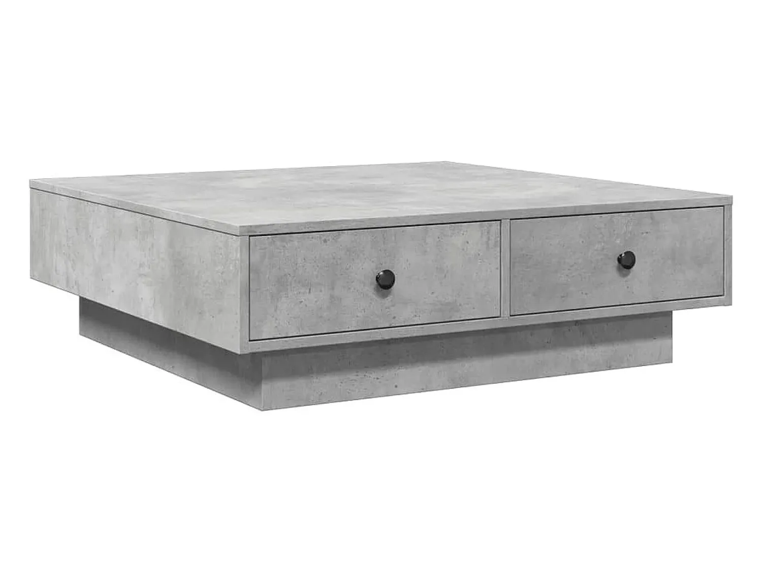 Mesa De Centro| Mesa de centro | Mesa de apoio 90x90x28 cm contraplacado cimento Cinzento