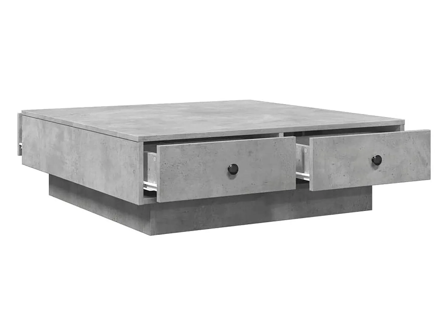Mesa De Centro| Mesa de centro | Mesa de apoio 90x90x28 cm contraplacado cimento Cinzento