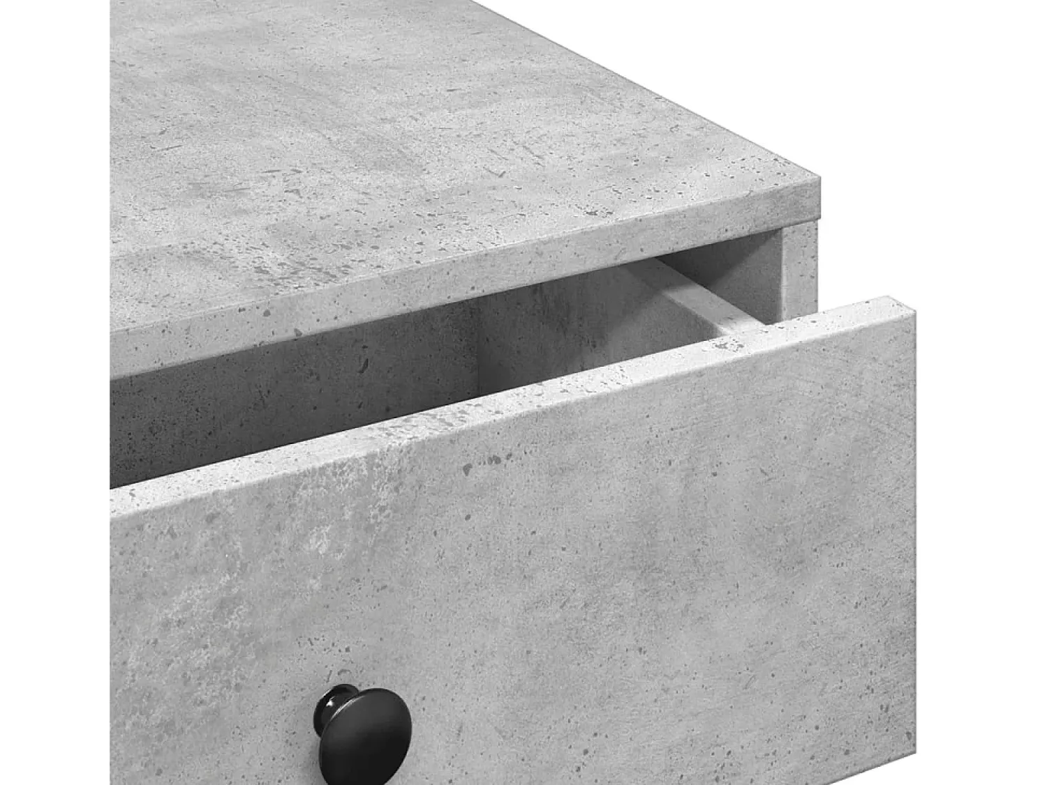Mesa De Centro| Mesa de centro | Mesa de apoio 90x90x28 cm contraplacado cimento Cinzento