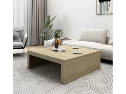 Mesa de centro | Mesa de apoio 100x100x35 cm derivados madeira carvalho sonoma^ Mesa De Centro