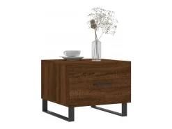 Mesa de centro | Mesa de apoio 50x50x40 cm derivados madeira carvalho^ Mesa De Centro