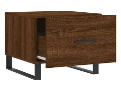 Mesa de centro | Mesa de apoio 50x50x40 cm derivados madeira carvalho^ Mesa De Centro