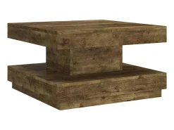 Mesa de centro | Mesa de apoio 60x60x35 cm MDF -escuro^ Mesa De Centro