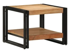 Mesa De Centro* Mesa de centro | Mesa de apoio | Mesa de café 50x50x38 cm madeira de acácia maciça Castanho