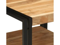 Mesa De Centro* Mesa de centro | Mesa de apoio | Mesa de café 50x50x38 cm madeira de acácia maciça Castanho