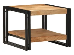 Mesa De Centro* Mesa de centro | Mesa de apoio | Mesa de café 50x50x38 cm madeira de acácia maciça Castanho