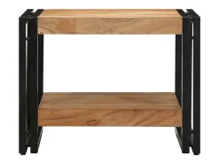 Mesa De Centro* Mesa de centro | Mesa de apoio | Mesa de café 50x50x38 cm madeira de acácia maciça Castanho