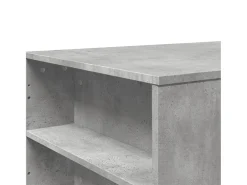 Mesa De Centro| Mesa de centro | Mesa de apoio 102x55x42 cm madeira processada cinza cimento Cinzento