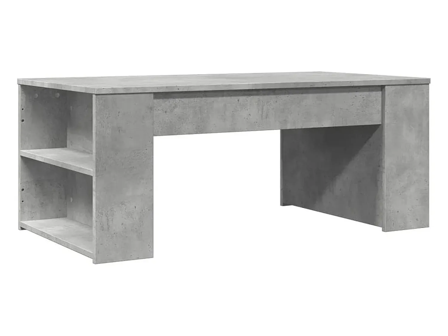 Mesa De Centro| Mesa de centro | Mesa de apoio 102x55x42 cm madeira processada cinza cimento Cinzento