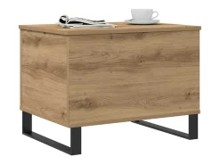 Mesa De Centro* Mesa de centro | Mesa de apoio 60x44.5x45 cm derivados madeira carvalho artisiano Castanho