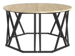 Mesa De Centro| Mesa de centro | Mesa de apoio Carvalho sonoma 80x80x42 cm Castanho