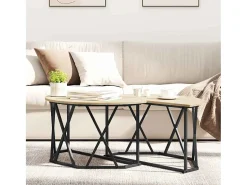 Mesa De Centro| Mesa de centro | Mesa de apoio Carvalho sonoma 80x80x42 cm Castanho