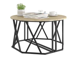 Mesa De Centro| Mesa de centro | Mesa de apoio Carvalho sonoma 80x80x42 cm Castanho