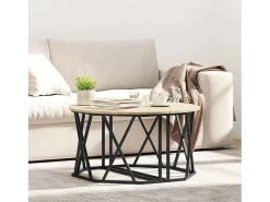 Mesa De Centro| Mesa de centro | Mesa de apoio Carvalho sonoma 80x80x42 cm Castanho