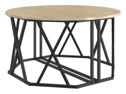 Mesa De Centro| Mesa de centro | Mesa de apoio Carvalho sonoma 80x80x42 cm Castanho